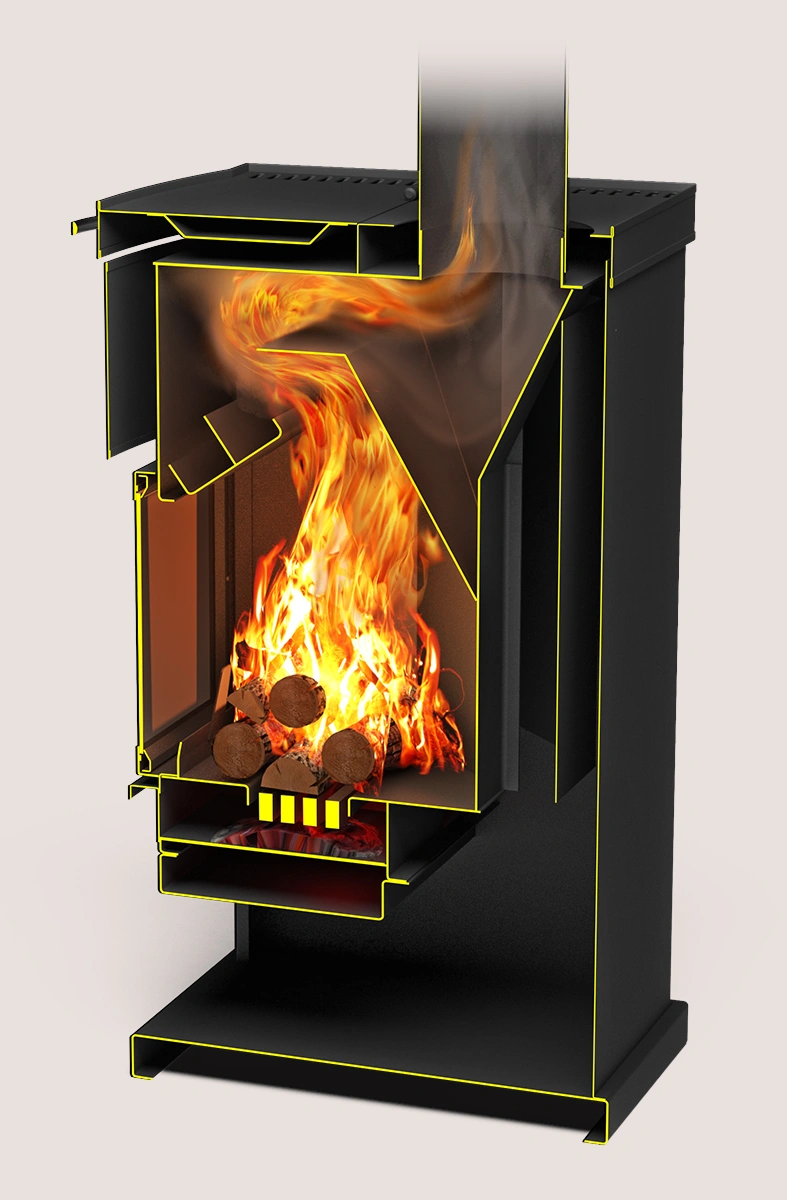 Камин Теплодар ОВ-120 угловой - Теплодар